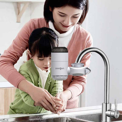 Zoosen Electric Hot Water Faucet Connection Type Instant Hot Water Faucet EU Plug, Style:White