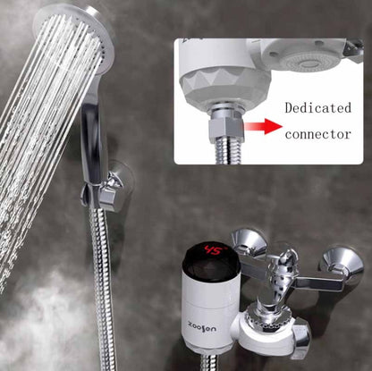 Robinet d'eau chaude électrique Zoosen Type de raccordement du robinet d'eau chaude instantané Prise CN, Style:Blanc + Protection contre les fuites