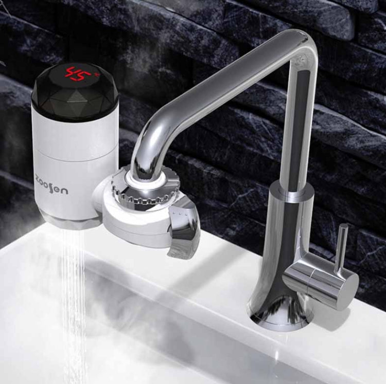 Robinet d'eau chaude électrique Zoosen Type de raccordement du robinet d'eau chaude instantané Prise CN, Style:Blanc + Protection contre les fuites