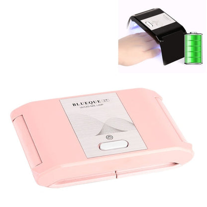 BLUEQUE 36W Manicure Lamp Rechargeable Portable Folding LED/UV Phototherapy Machine Nail Lamp, Specification:Battery Type(Pink)