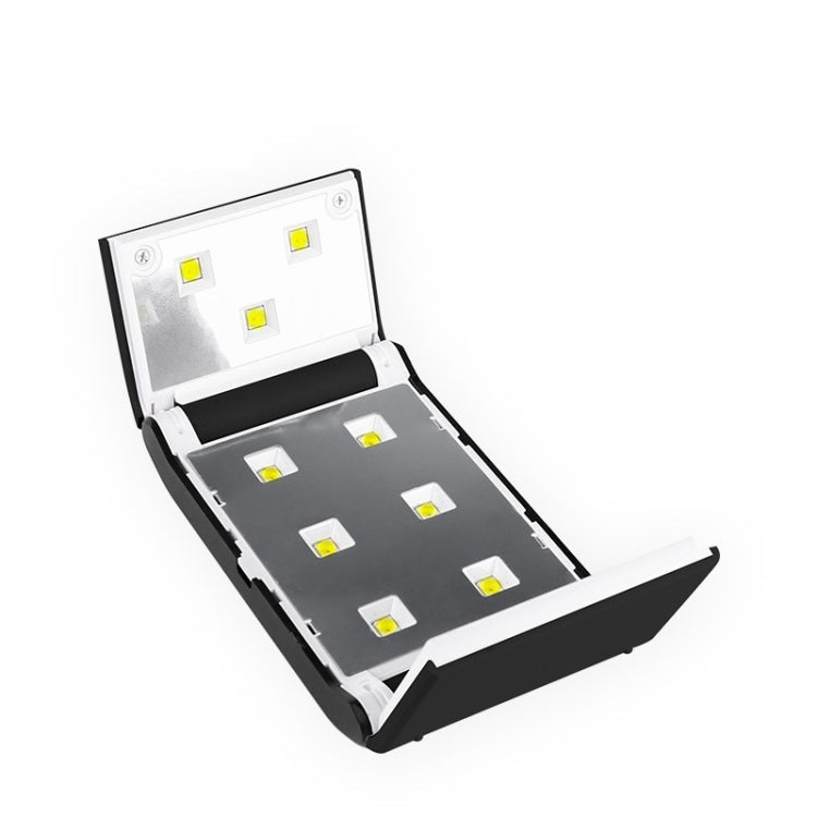BLUEQUE 36W Manicure Lamp Rechargeable Portable Folding LED/UV Phototherapy Machine Nail Lamp, Specification:Battery Type(Black)