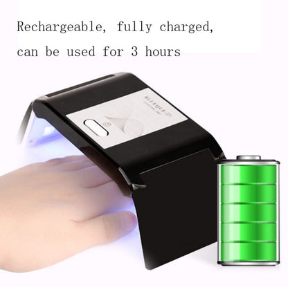 BLUEQUE 36W Manicure Lamp Rechargeable Portable Folding LED/UV Phototherapy Machine Nail Lamp, Specification:Battery Type(Black)