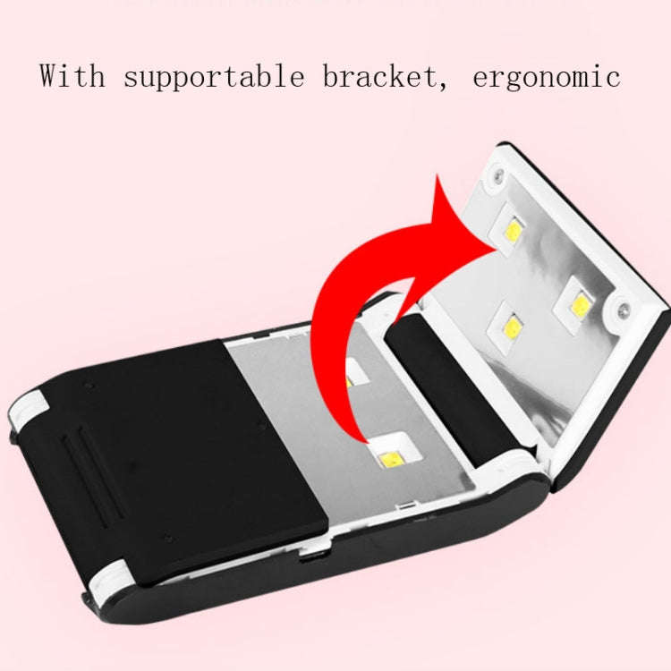 BLUEQUE 36W Manicure Lamp Rechargeable Portable Folding LED/UV Phototherapy Machine Nail Lamp, Specification:Battery Type(Pink)