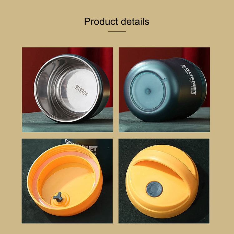 GOURMET Stainless Steel Insulation Cup Double-Sealed Insulation Soup Cup(Red)