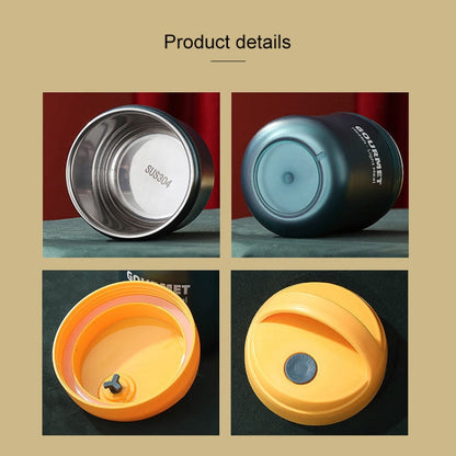GOURMET Stainless Steel Insulation Cup Double-Sealed Insulation Soup Cup(Red)