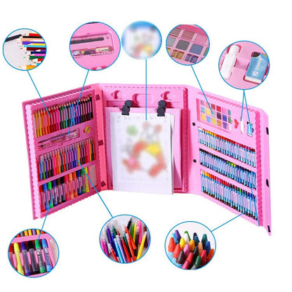 176 In 1 Painting Gift Box Art Supplies Painting Set For Children(Blue)