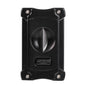 JIFENG 3 In 1 V Cigar Scissors Cigar Holder Cigar Cutter With Cigar Puncher(Electrophoresis Black)