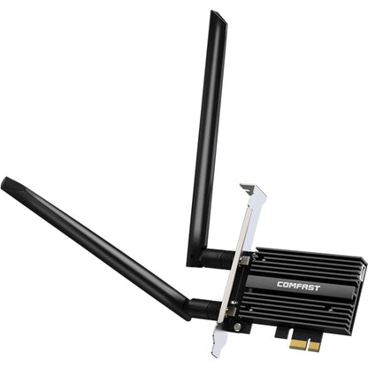 COMFAST Gaming Game 3000Mbps Gigabit Dual-Frequency Wireless Desktop Computer PCIE Wireless Network Card, Coverage: AX200 PRO