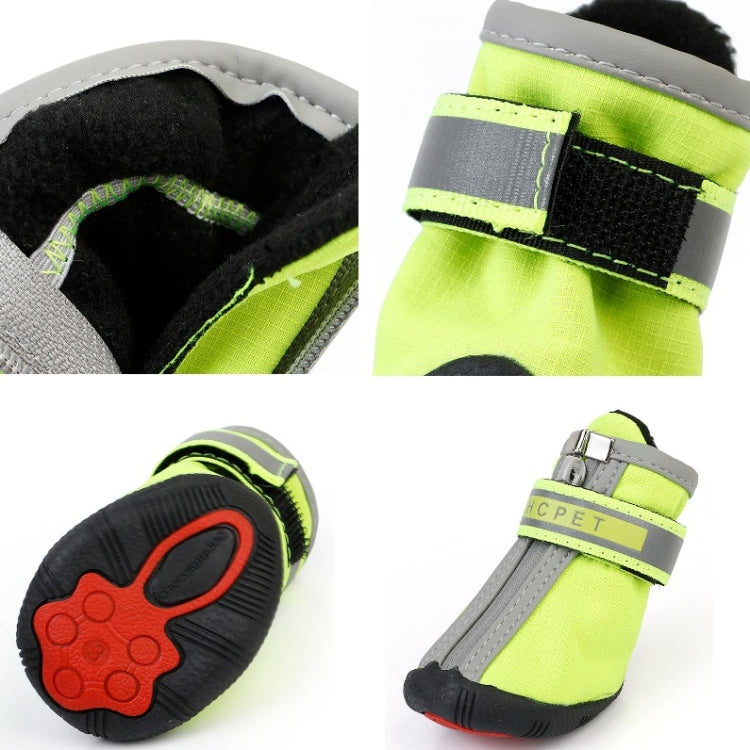 HCPET A1703 Pet Non-Slip Wear-Resistant Shoes Puppy Feet Cover, Size: Number 5(Breathable Red)
