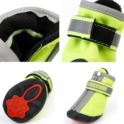 HCPET A1703 Pet Non-Slip Wear-Resistant Shoes Puppy Feet Cover, Size: Number 5(Breathable Red)