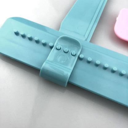 Lisseur à Gâteau Réglable Grattoir Spatule à Fondant Lisseur de Bord de Gâteau Crème (Rose)