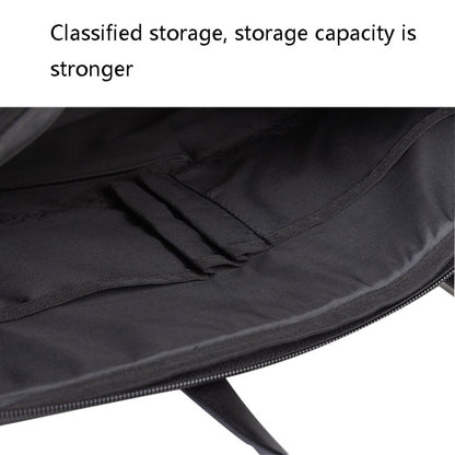 Deli 63751 Front And Rear Double Pockets Multi-Layer Briefcases Handheld Meeting Bag(Black)