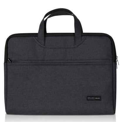 Deli 5590 Portable Briefcase Meeting Record Storage Bag Computer Bag(Black)