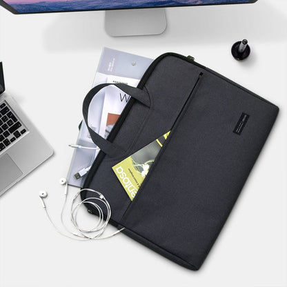 Deli 5590 Portable Briefcase Meeting Record Storage Bag Computer Bag(Black)