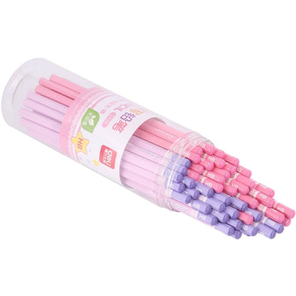 Deli S928 50 PCS/Barrel HB Pencil Students Round Writing Pencil(Blue)