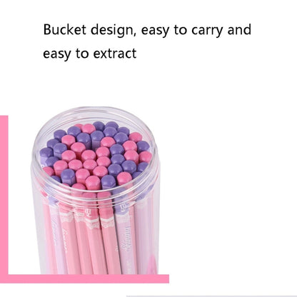 Deli S928 50 PCS/Barrel HB Pencil Students Round Writing Pencil(Blue)