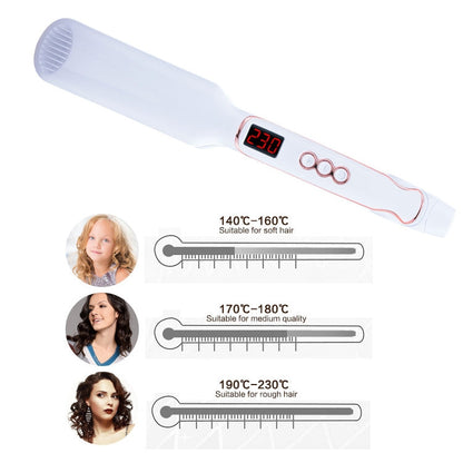 Multi-functional Long & Short Hair Styling Iron Ceramic Tourmaline Volumizing Hair Iron, Plug standard:US(Black gold)