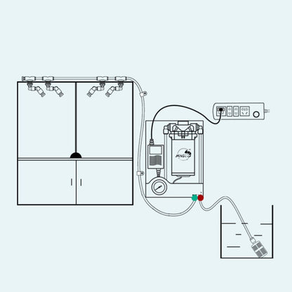 MIUS B150 Rainforest Tank Ecological Landscaping Atomization Climbing Pet Spray Pump, CN Plug