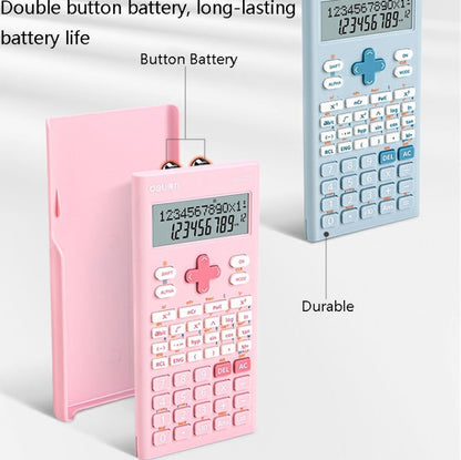 Deli 1700 Scientific Calculator Portable And Cute Student Calculator(White)