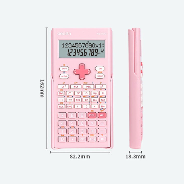 Deli 1700 Scientific Calculator Portable And Cute Student Calculator(White)