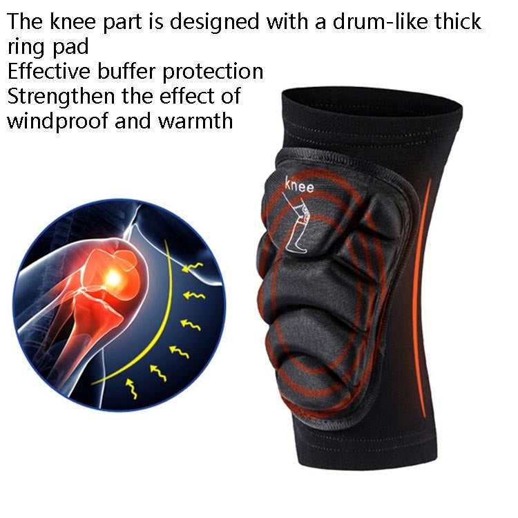 SULAITE GT--314 Cross Country Riding Ski Skating Roller Skating Knee Pads Outdoor Sports Protective Gear, Specification: M