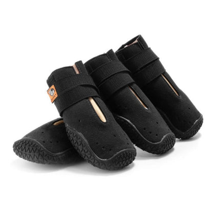 HCPET Non-Slip Wear-Resistant Pet Shoes Four Seasons Breathable Dog Shoes, Size: 4(Black)