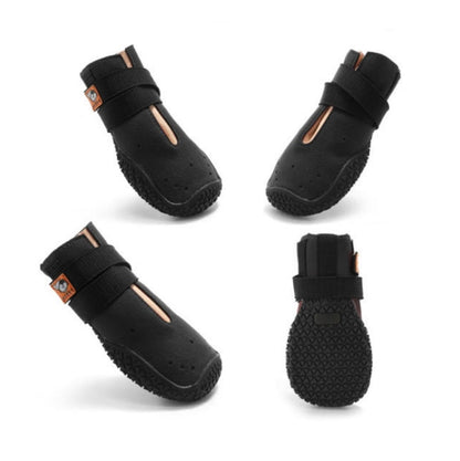 HCPET Non-Slip Wear-Resistant Pet Shoes Four Seasons Breathable Dog Shoes, Size: 4(Black)