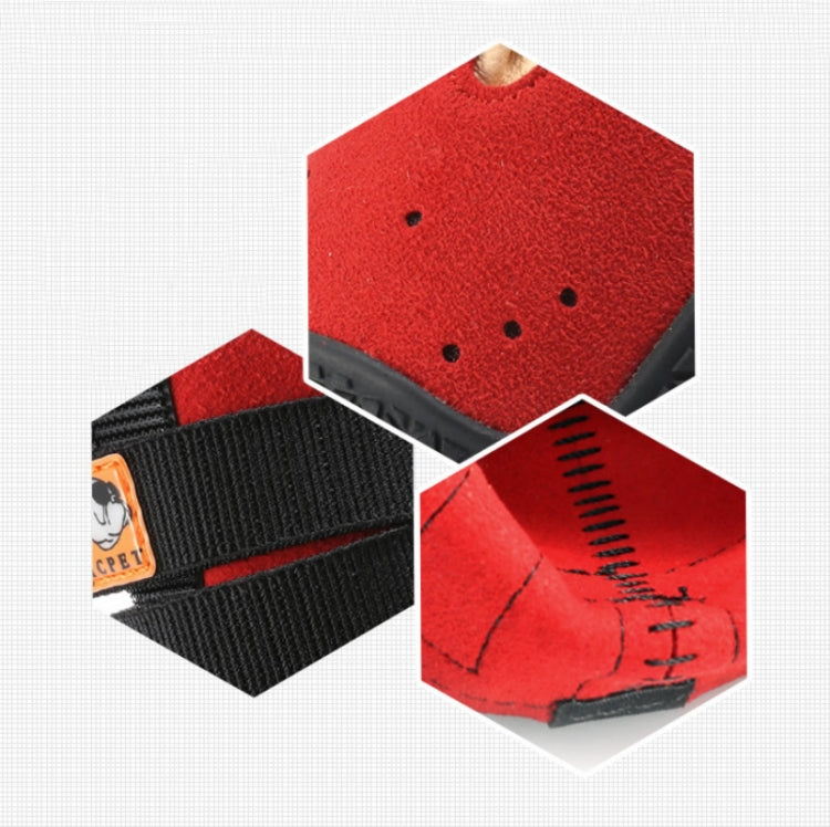 HCPET Non-Slip Wear-Resistant Pet Shoes Four Seasons Breathable Dog Shoes, Size: 4(Black)