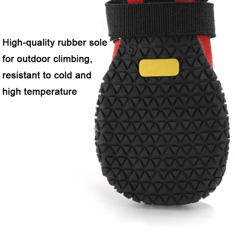 HCPET Non-Slip Wear-Resistant Pet Shoes Four Seasons Breathable Dog Shoes, Size: 4(Black)