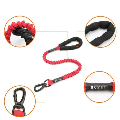 HCPET Dog Traction Rope Pet High-Elastic Explosion-Proof Elastic Rope, Length: 75cm(Red)