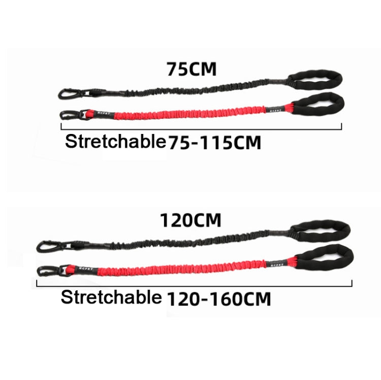 HCPET Corde de Traction pour Chien Corde Élastique Anti-Explosion Haute Élasticité pour Animaux, Longueur : 75 cm (Noir)