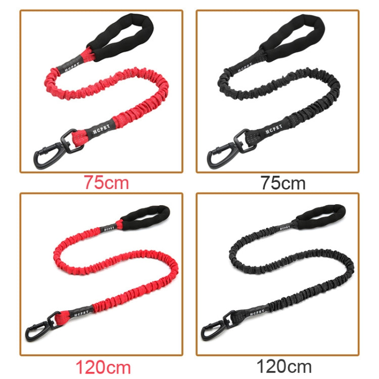HCPET Corde de Traction pour Chien Corde Élastique Anti-Explosion Haute Élasticité pour Animaux, Longueur : 75 cm (Noir)
