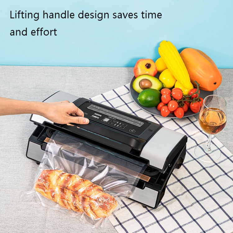 Deli Household Food Sealing Machine Fresh-Keeping Compression Small Packaging Machine, CN Plug, Model: 14891 (Black)