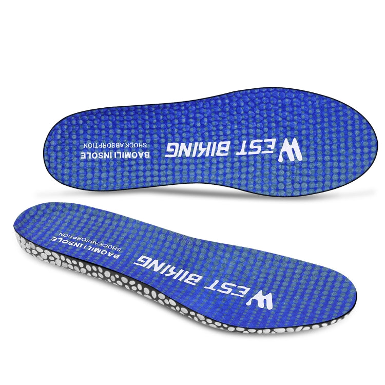 WEST BIKING Semelle intérieure de vélo de sport à absorption lente des chocs en PU, Taille : 41-42 (Bleu)