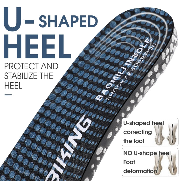 WEST BIKING Bicycle Riding Insole Sports Slow Shock PU Comfortable Insole, Size: 41-42(Cyan)