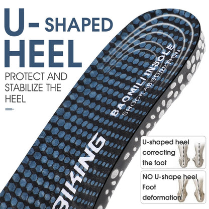 WEST BIKING Bicycle Riding Insole Sports Slow Shock PU Comfortable Insole, Size: 41-42(Cyan)