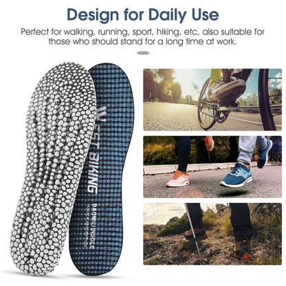WEST BIKING Bicycle Riding Insole Sports Slow Shock PU Comfortable Insole, Size: 41-42(Cyan)