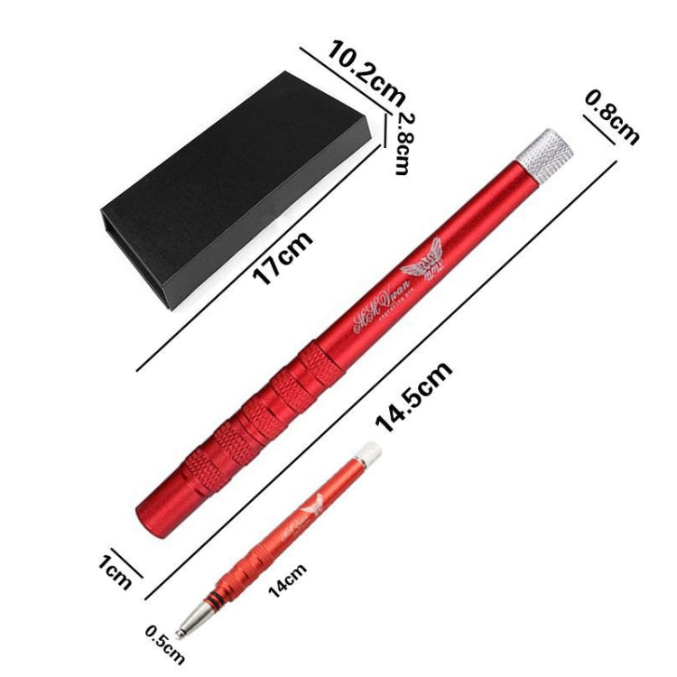 MM VWAN Magic Hairdressing Eyebrow Trimming Engraving Pen Scoring Stainless Steel Razor(Red)