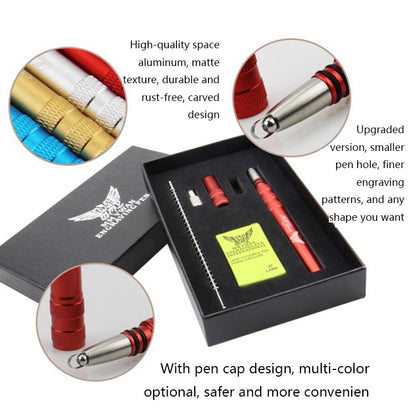 MM VWAN Magic Hairdressing Eyebrow Trimming Engraving Pen Scoring Stainless Steel Razor(Red)
