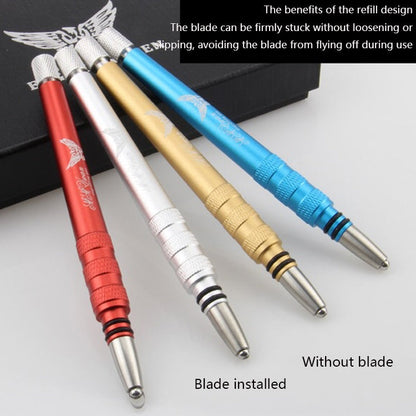 MM VWAN Magic Hairdressing Eyebrow Trimming Engraving Pen Scoring Stainless Steel Razor(Golden)