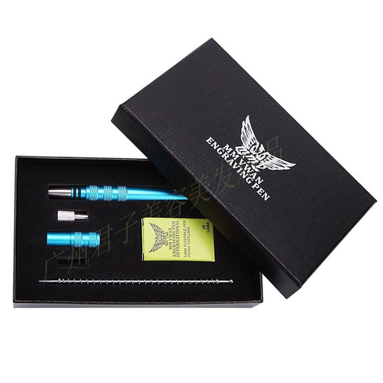 MM VWAN Magic Hairdressing Eyebrow Trimming Engraving Pen Scoring Stainless Steel Razor(Golden)