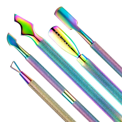 FABIYAN Nail Art Scissors Set Stainless Steel Nail Clippers Dead Skin Scissors Remover Steel Push, Specification: Set 5
