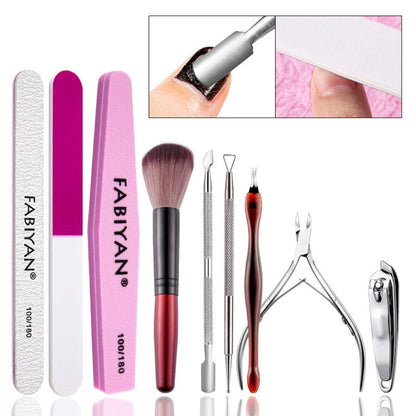 FABIYAN Nail Art Tool Set Manicure Disarm Tool Set, Specification: 5-piece Set