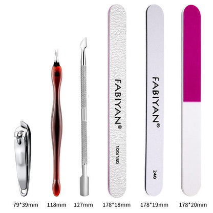 FABIYAN Nail Art Tool Set Manicure Disarm Tool Set, Specification: 8-piece Set