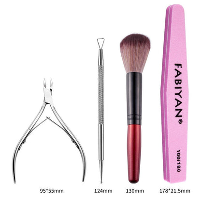 FABIYAN Nail Art Tool Set Manicure Disarm Tool Set, Specification: 9-piece Set
