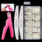 FABIYAN Brosse à Ongles Kit de Pièces d'Ongles Ensemble de Fournitures de Polissage pour Nail Art, Spécification : Petit Ensemble Semi-collé Naturel