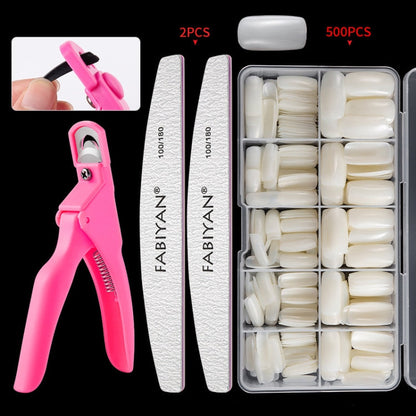FABIYAN Lot de pinceaux à ongles, ensemble de fournitures de polissage d'ongles, Spécification : Petit ensemble naturel à coller entièrement