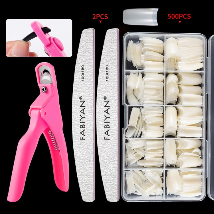 FABIYAN Brosse à Ongles Kit de Pièces d'Ongles Ensemble de Fournitures de Polissage pour Nail Art, Spécification : Petit Ensemble Naturel