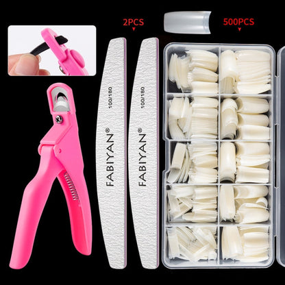 FABIYAN Brosse à Ongles Kit de Pièces d'Ongles Ensemble de Fournitures de Polissage pour Nail Art, Spécification : Petit Ensemble Naturel