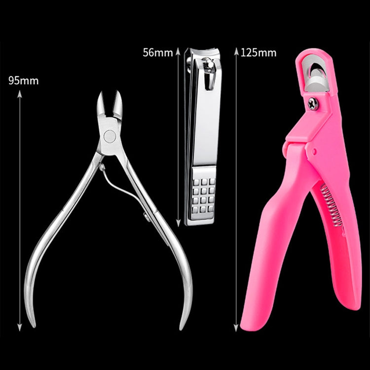 Ensemble de brosses à ongles et pièces à ongles FABIYAN, ensemble de fournitures de polissage pour nail art, spécification : grand ensemble transparent entièrement collé